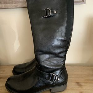 Black wife calf knee boots 😍